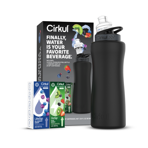 32oz. Matte Black Stainless Steel Bottle Starter Kit B4